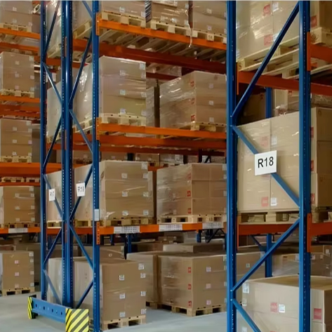 Industriële magazijnstellingen, palletstellingen, zware stalen opslagrekken voor goederen, selectieve palletstellingen, fabriek groothandel