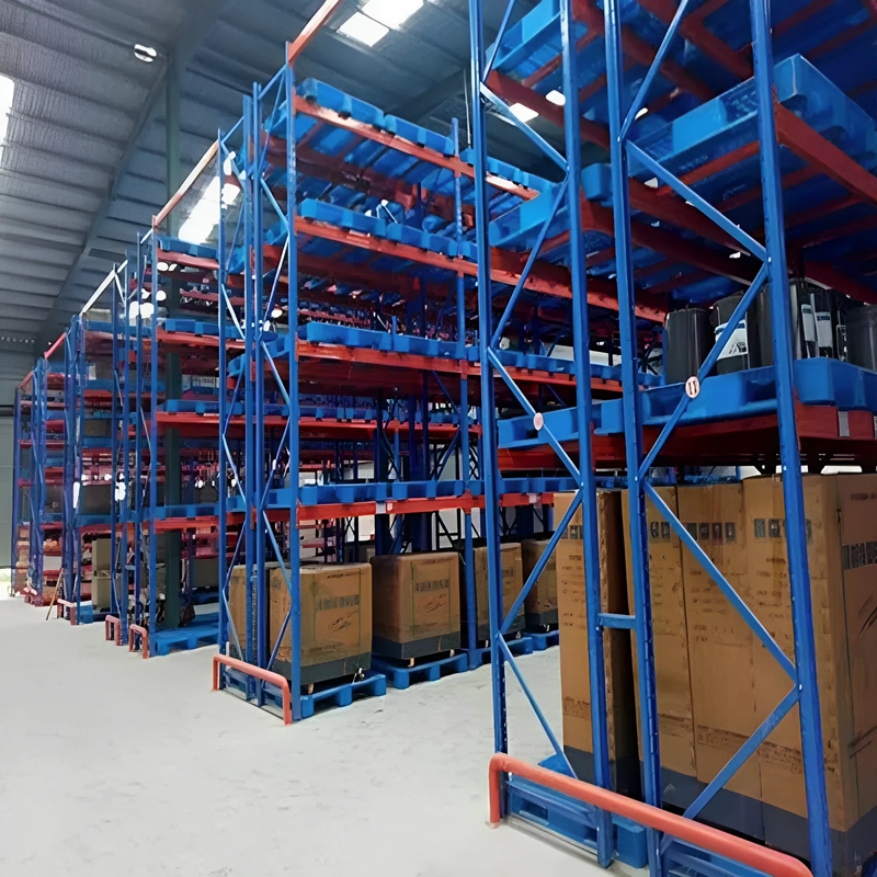 Populaire inrijpalletstellingen voor industriële magazijnopslag, 5 lagen, verstelbaar, duurzaam en roestwerend.