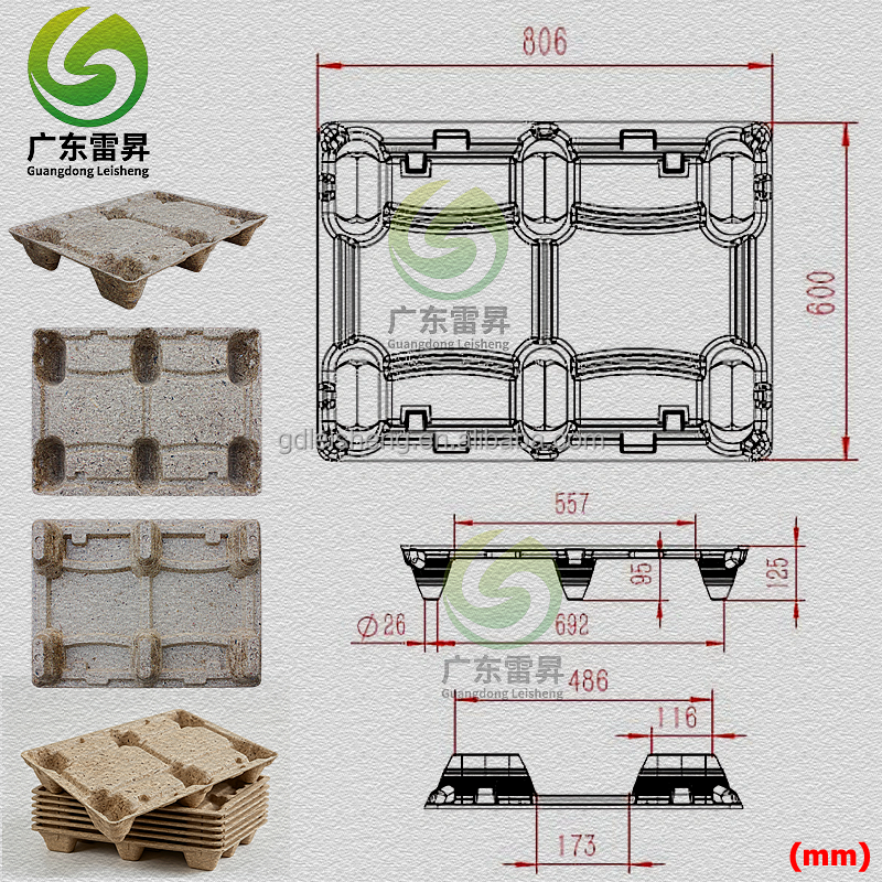 Stapelbare en fumigatievrije geperste houten pallet 800x600mm Gecomprimeerde houten pallet voor exportlogistiek Laden MDI Eco lijmpallet