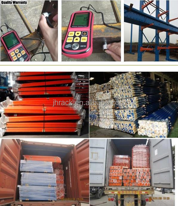 ISO-gecertificeerde, hoogwaardige, 3,35 meter lange, zware palletstellingbalken met poedercoating voor magazijnuitrusting