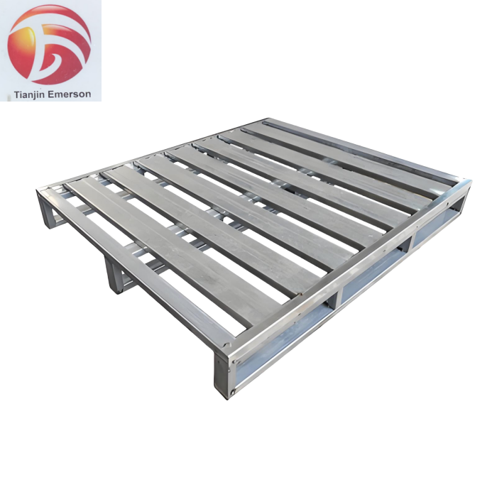 Maximaliseer de efficiëntie Hoogwaardige staalconstructie Gegalvaniseerd staal Pallet op maat IJzer-stalen pallet voor opslag