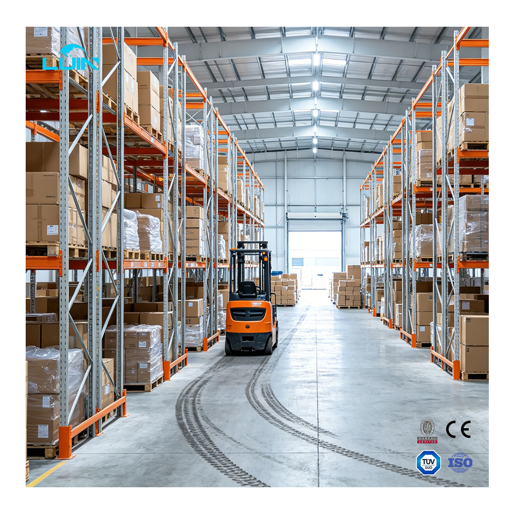 Logistiek centrum stellingensysteem, zware magazijnstellingen, industriële opslagstellingen