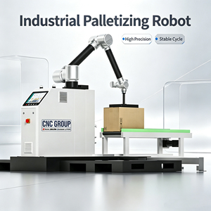 Geïntegreerd mobiel palletiseer-cobotwerkstation, collaboratieve robotpalletstapelaar, automatisch pick-and-place-systeem voor kartonnen dozen.