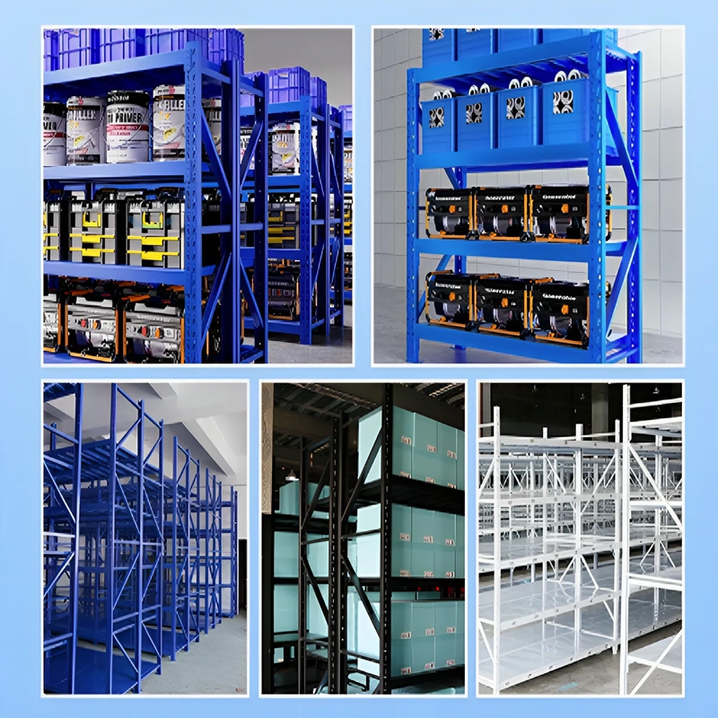 Verstelbaar 5-laags stalen magazijnrek, duurzaam, roestwerend, selectief palletdisplayrek voor garages, verpakt in kartonnen dozen.