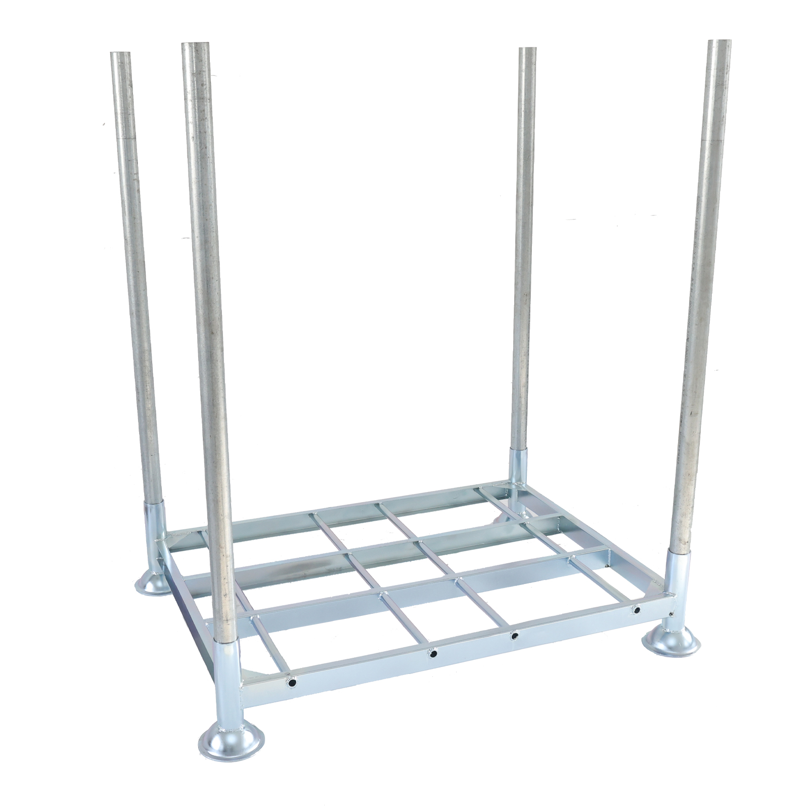 Euro afneembare stalen pallets met hoog draagvermogen, stapelbaar, geschikt voor heftrucks, opslagapparatuur voor veilige lading.