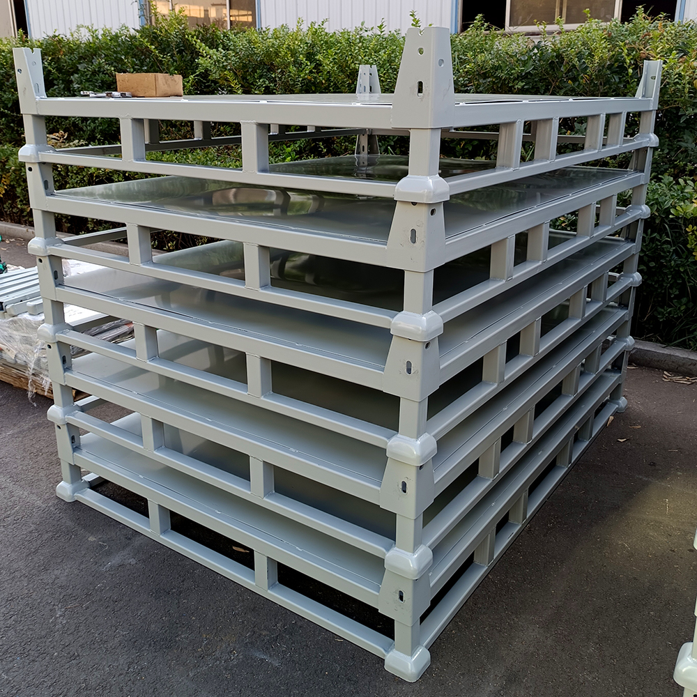 Populair logistiek opslagsysteem: zware, versterkte, herbruikbare, stapelbare industriële stalen frame containerpallet