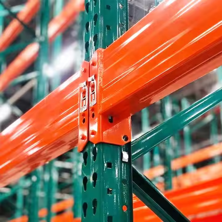 Robuust druppelvormig palletstellingsysteem, korte palletstellingen voor industriële selectieve palletstellingen in magazijnen.