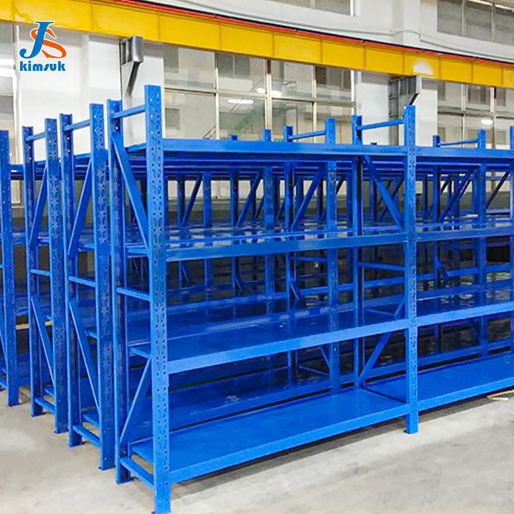Voordelige, verstelbare metalen stellingen zonder bouten, magazijnstellingen, middelzware metalen stellingen.