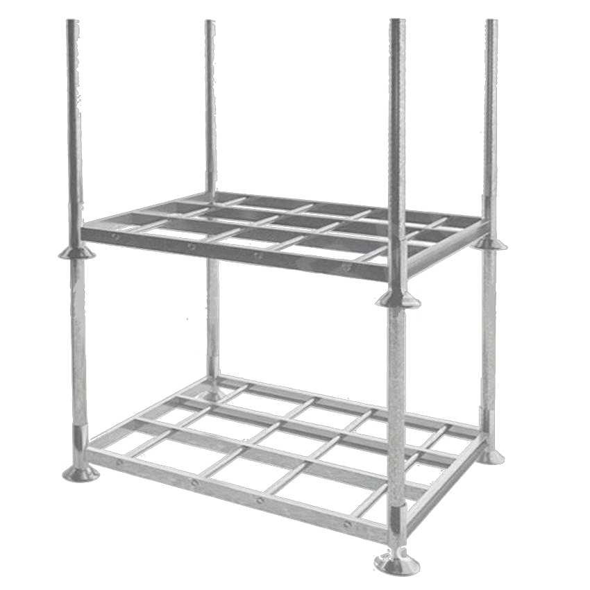 Op maat gemaakte poedercoating, zware metalen stalen vrachtwagenstapelrekken, industriële bandenopslagrekken, verplaatsbare palletstapelrekken.