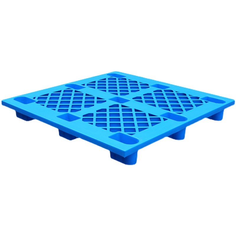 Aanpasbaar logo, dynamisch draagvermogen van 0,5 ton, milieuvriendelijk kunststof, enkelzijdig, pallet voor 9 stuks, 4-weg toegang, industrieel magazijn.