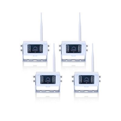 Draadloze achteruitrijcameraset met 10,1 inch gesplitst scherm voor vrachtwagens, bouwvoertuigen en veiligheidsmonitoring.