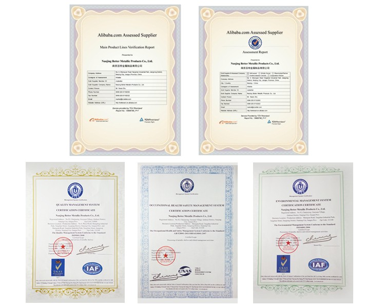 Our Certificate