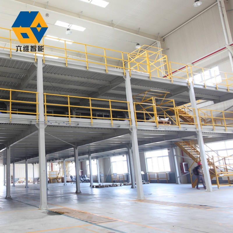 Op maat gemaakte industriële mezzanine, zwaar uitgevoerd stalen opslagplatform, mezzanine vloerstellingsysteem, metalen mezzanine
