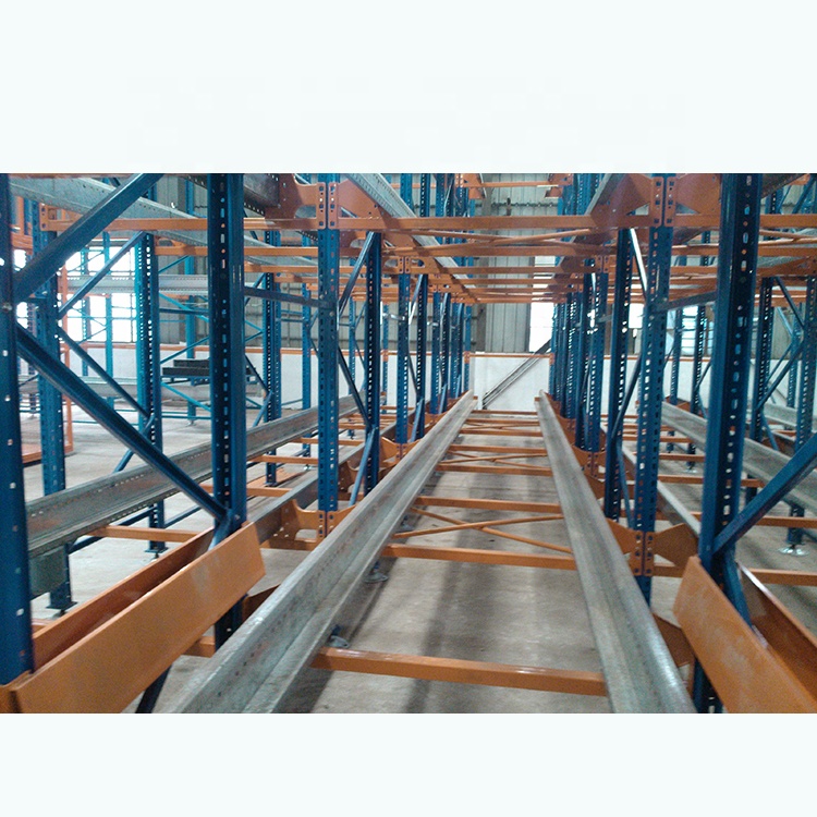 FIFO-systeem, shuttle-rack, radioshuttle, fabrikant van magazijnopslagrekken, verplaatsbare shuttle-palletstellingen.
