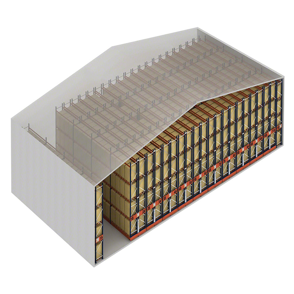 Fabrieksprijs zwaar uitgevoerd dubbel diep palletstellingensysteem