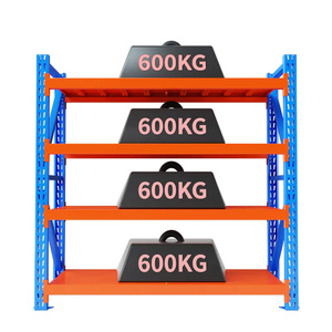 Hoogwaardige stalen opslagrekken van 500 kg, 5-laags verstelbare palletstellingen, zwaar uitgevoerd magazijnsysteem, fabrieksaanbieding.