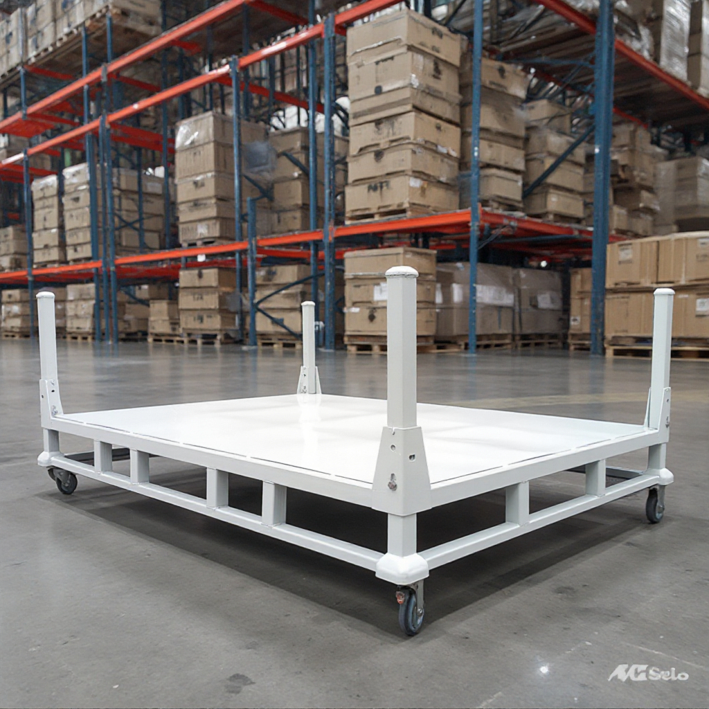 Populair logistiek opslagsysteem: zware, versterkte, herbruikbare, stapelbare industriële stalen frame containerpallet