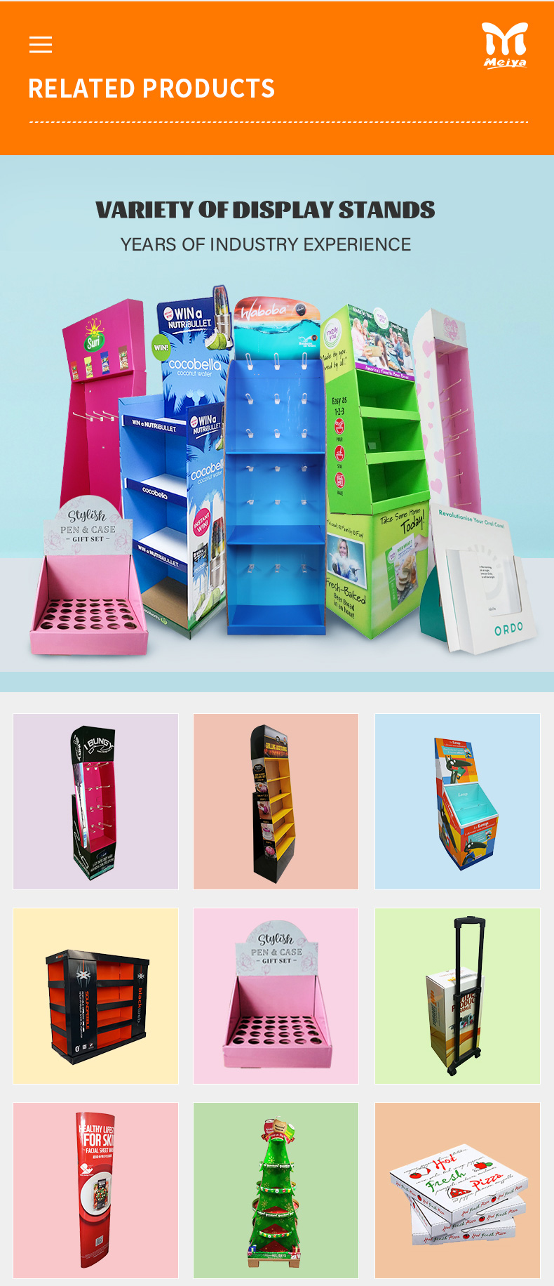 Display modellen overzicht