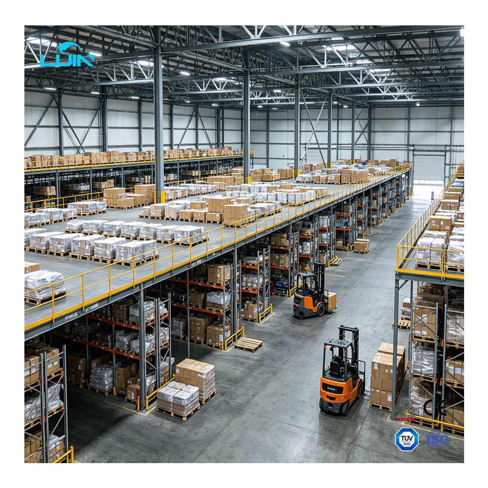 Logistiek centrum stellingensysteem, zware magazijnstellingen, industriële opslagstellingen