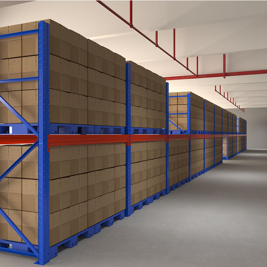 Meerlaagse, zware palletstellingbalken voor magazijnopslag