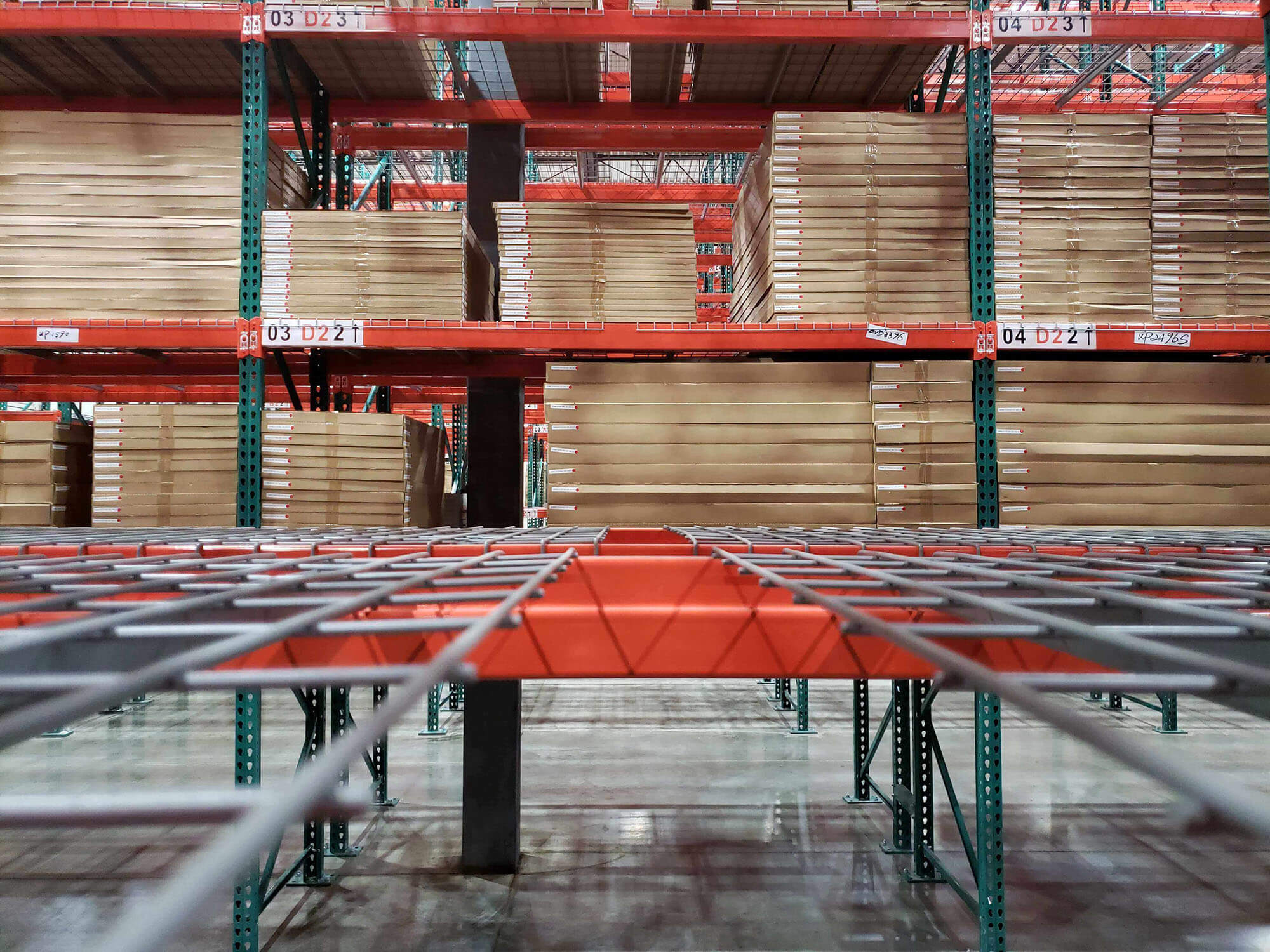 Mracking Teardrop palletstellingen, zware palletstellingen, kunnen op maat gemaakt worden voor magazijnopslag.