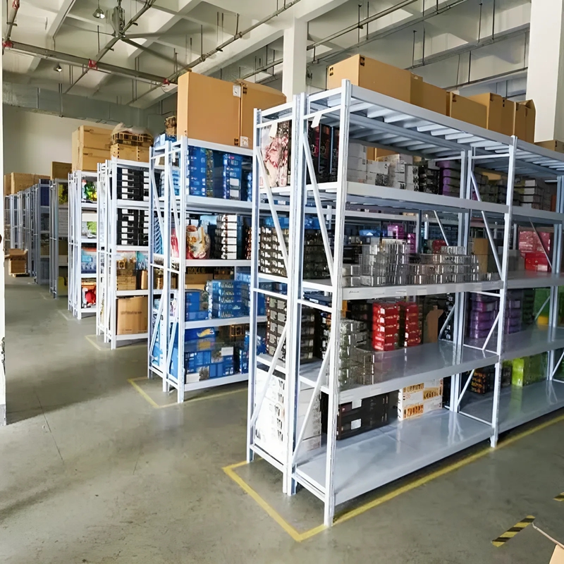 Verstelbaar 5-laags stalen magazijnrek, duurzaam, roestwerend, selectief palletdisplayrek voor garages, verpakt in kartonnen dozen.