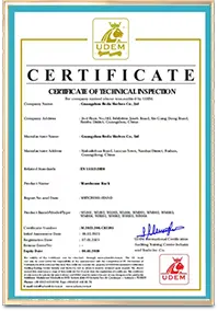 Certificaat Guangzhou Heda Shelves 2