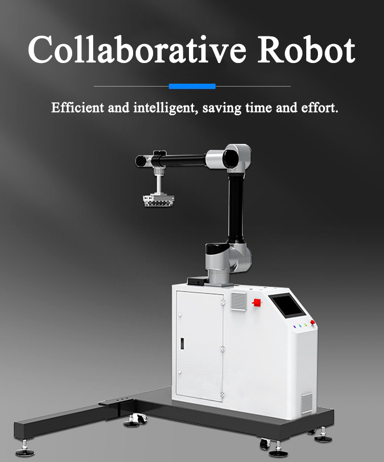 Modulair collaboratief robot palletiseerstation met veiligheidsscherm en touchscreen