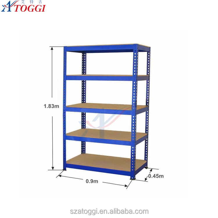 900x450x1830mm Stalen 5-laags lichtgewicht magazijnstelling, voordelig en gemakkelijk verplaatsbaar.