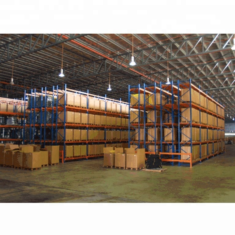 Geoptimaliseerd dubbeldiep stellingensysteem: Structureel dubbeldiep palletstellingsysteem voor magazijnlogistiek.