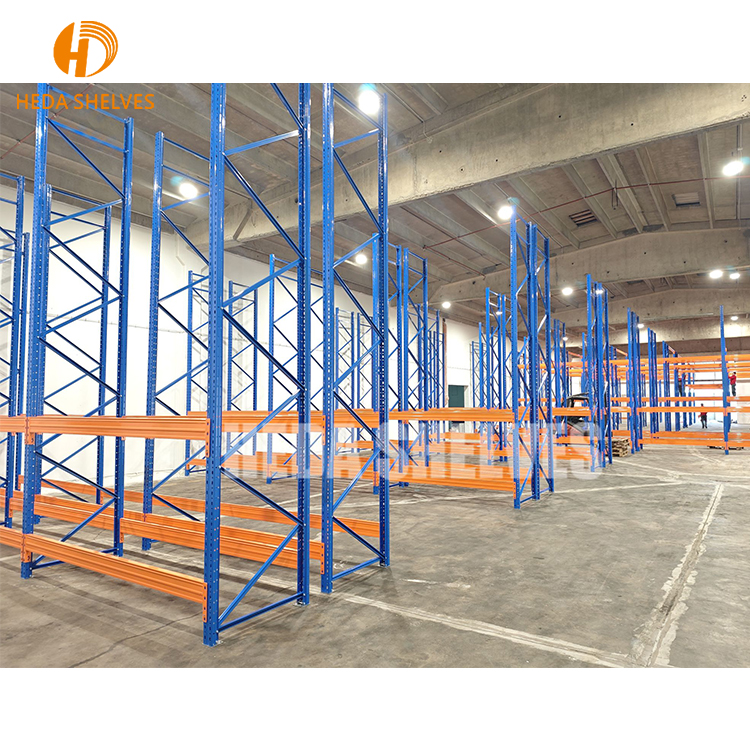 Aanpasbare palletstellingen, metalen balken, palletopslagstellingen, push-back palletstellingen, smalle gangpad palletstellingen.