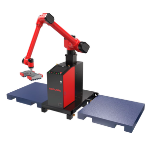 Geïntegreerd palletiseerwerkstation met een draagvermogen van 80 kg en een armspanwijdte van 2400 mm. Dit robuuste, automatische palletiseerrobotsysteem is geschikt voor zware toepassingen.