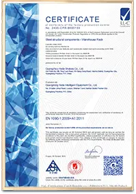 Certificaat Guangzhou Heda Shelves 1