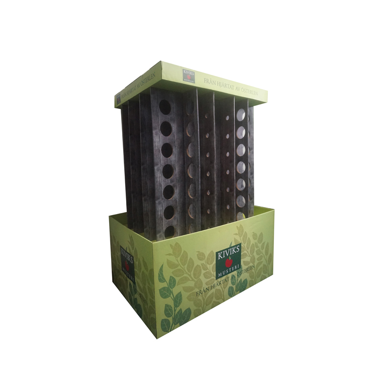 Recyclebare kartonnen palletdisplay voor opvallende promotie en verkoop van winkelartikelen in warenhuizen.