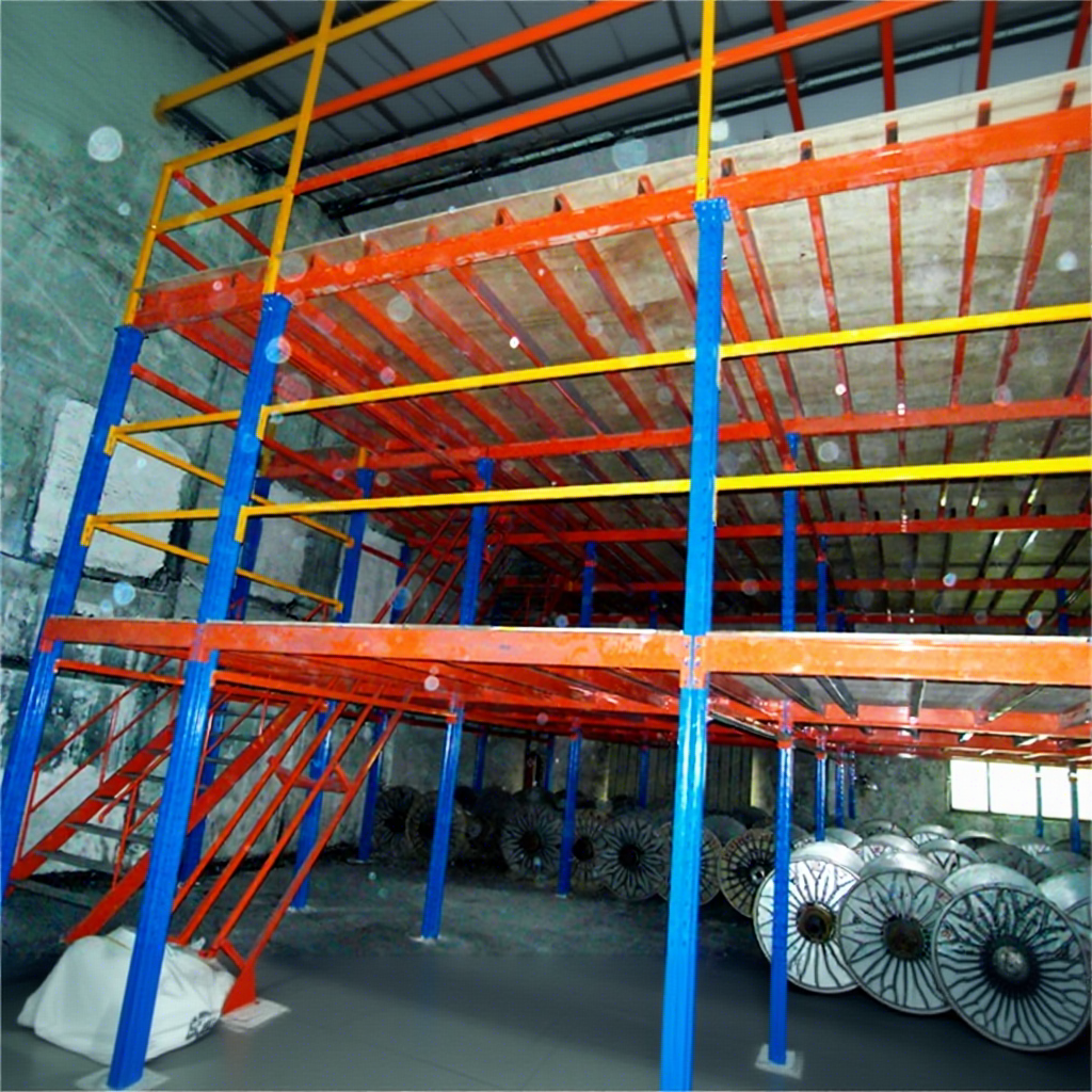 Hoogwaardig, robuust mezzanineplatform, magazijnstellingen, mezzanineplanken voor magazijn