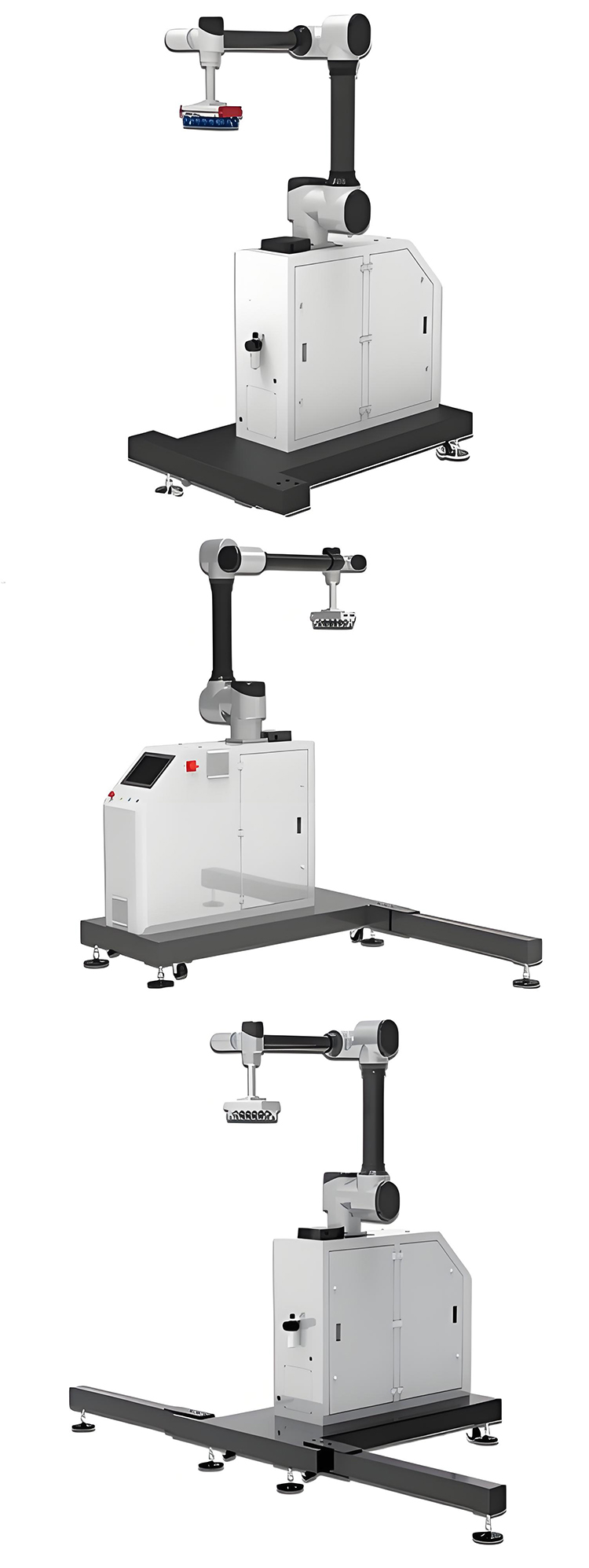 Complete opstelling van het modulaire cobot palletiseerstation