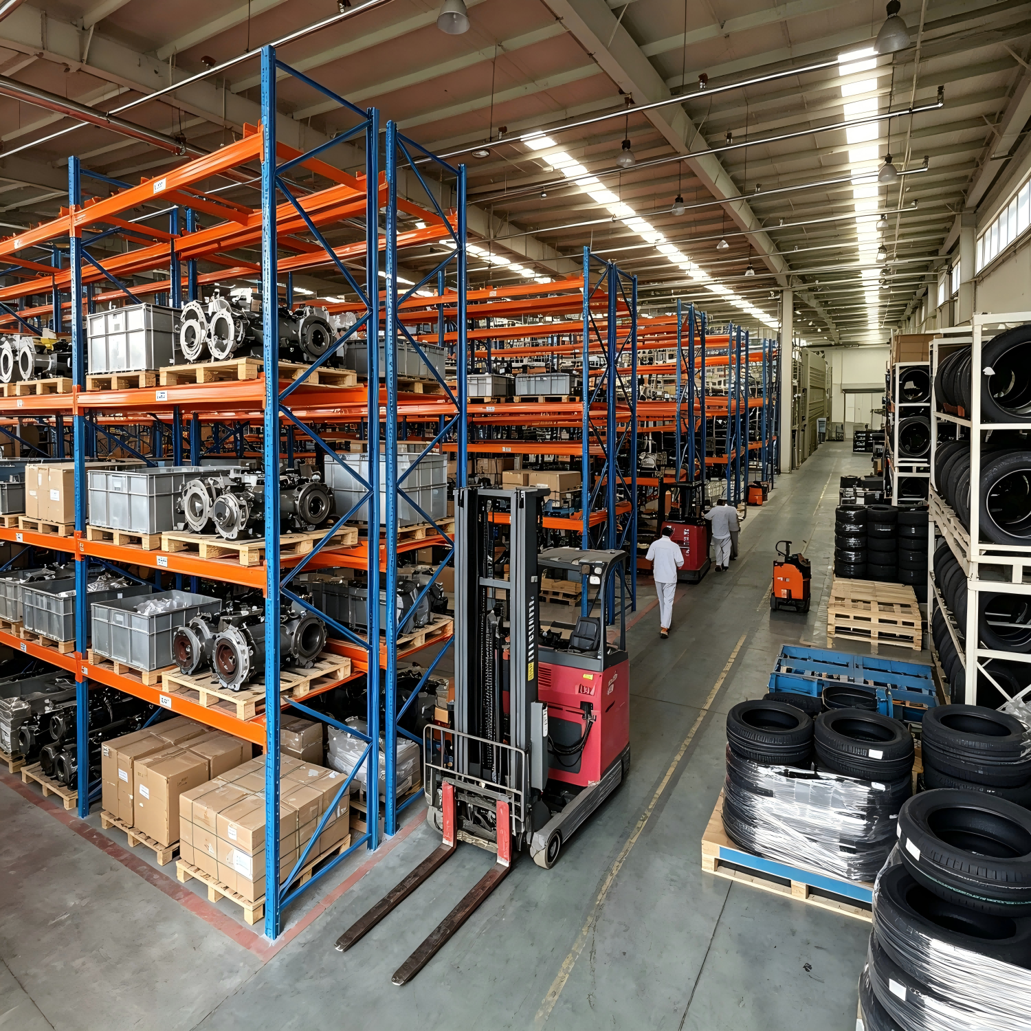 Amerikaanse standaard palletstelling met een hoog draagvermogen van 1000-3000 kg, verstelbaar, meerdere niveaus en geschikt voor zwaar gebruik.
