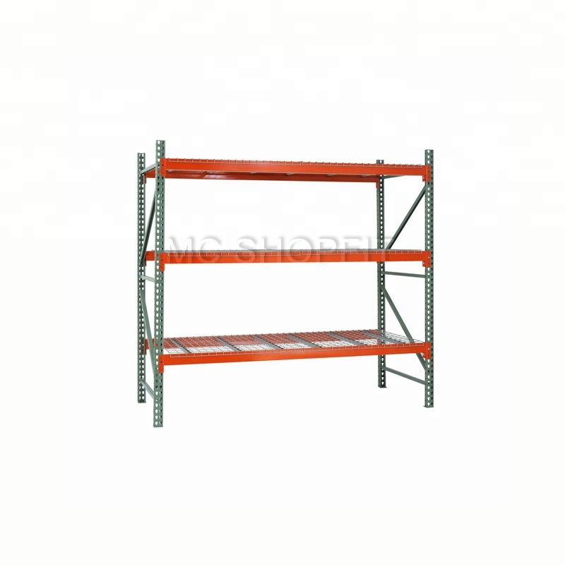 Verstelbaar, robuust stalen magazijnrek in Amerikaanse stijl, druppelvormig palletrek met meerlaagse configuratie.