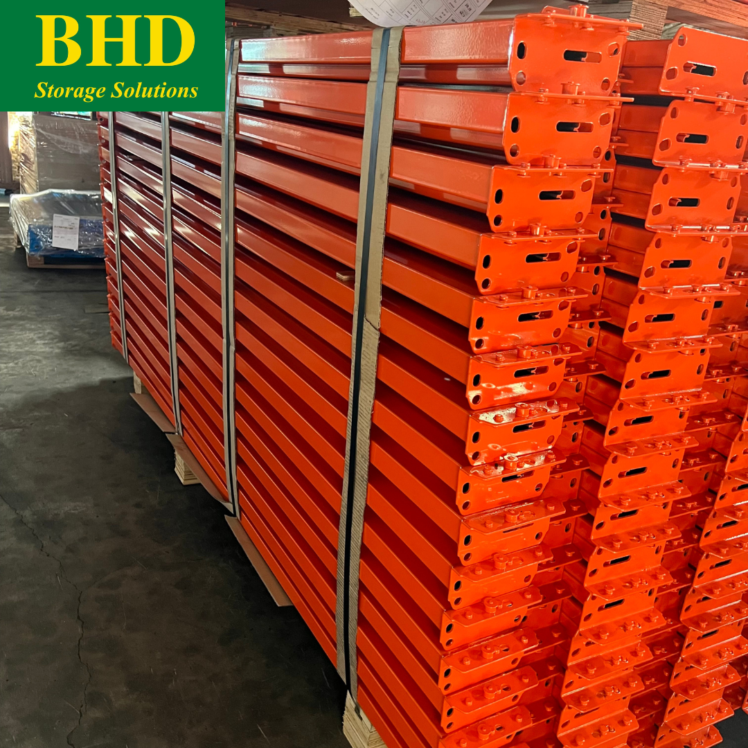 Robuuste industriële palletstellingbalken, voordelige stapbalken voor stapelstellingen en -schappen.