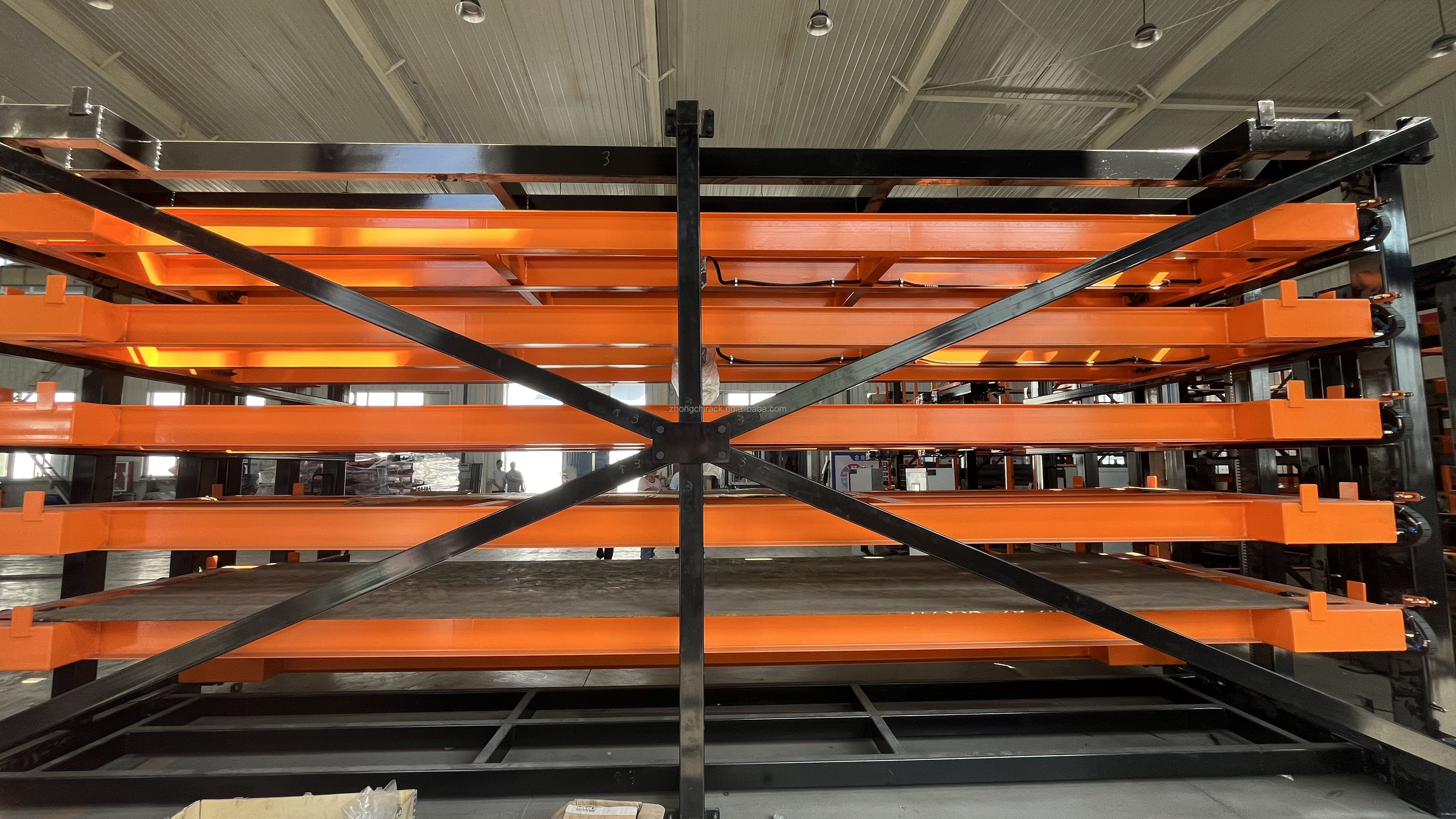 Hoog draagvermogen 8-laags roestwerend, gepoedercoat stalen stellingsysteem, zwaar uitgevoerd magazijnopslagsysteem voor industrieel palletgebruik.