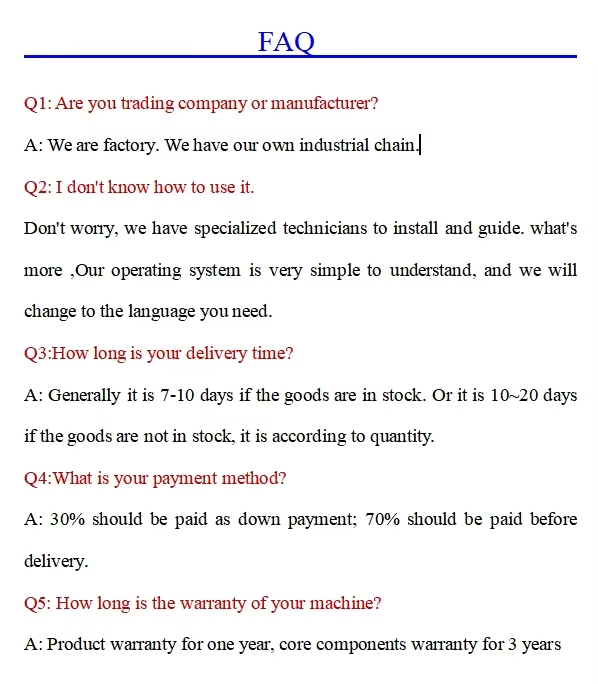 FAQ Informatie