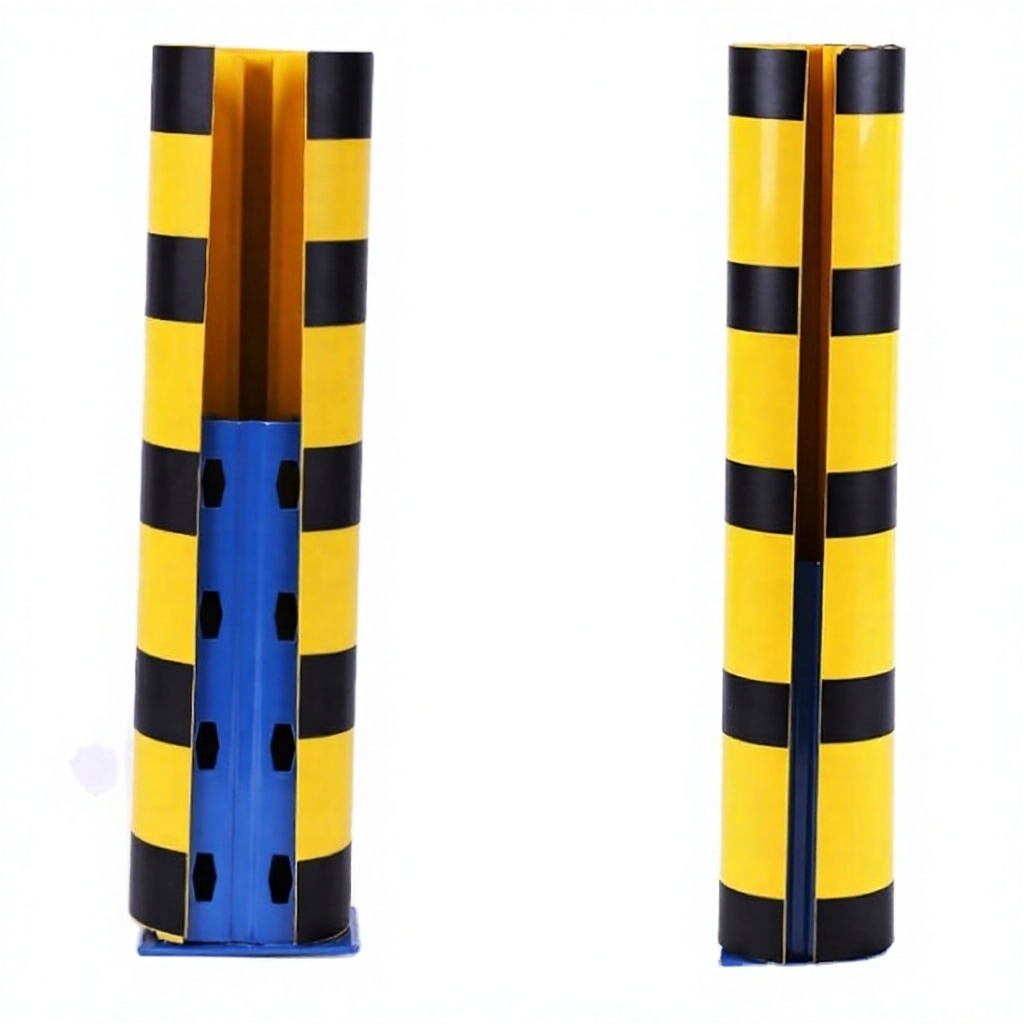 Palletstellingbeschermer, staanderbescherming van PVC/PE, geëxtrudeerd en gesneden, CE-gecertificeerd.