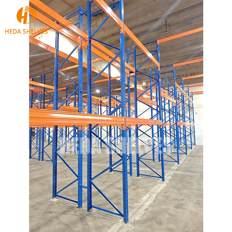 Aanpasbare palletstellingen, metalen balken, palletopslagstellingen, push-back palletstellingen, smalle gangpad palletstellingen.