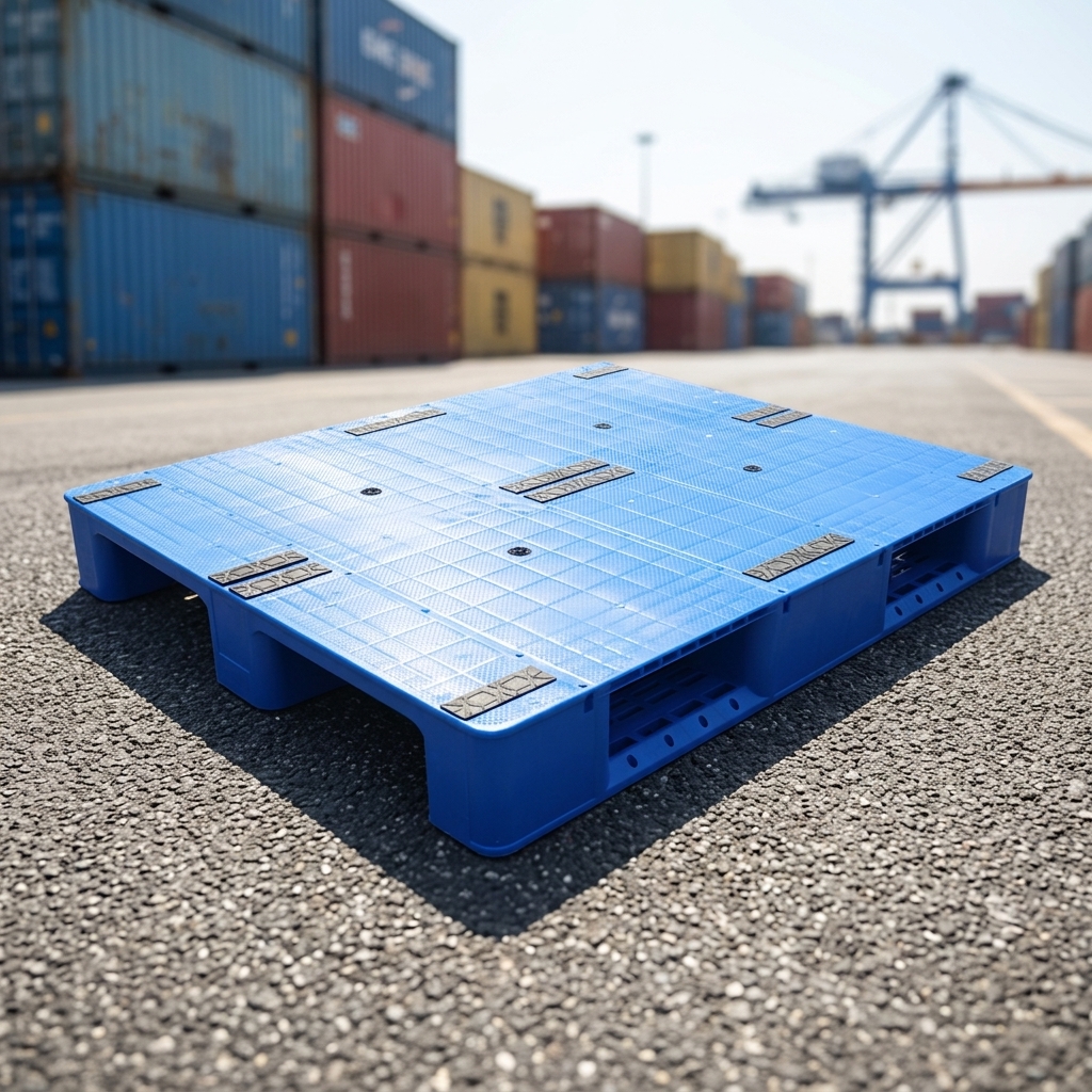 Zware, gerecyclede, stapelbare en omkeerbare platte pallet van Europees PP-kunststof te koop.