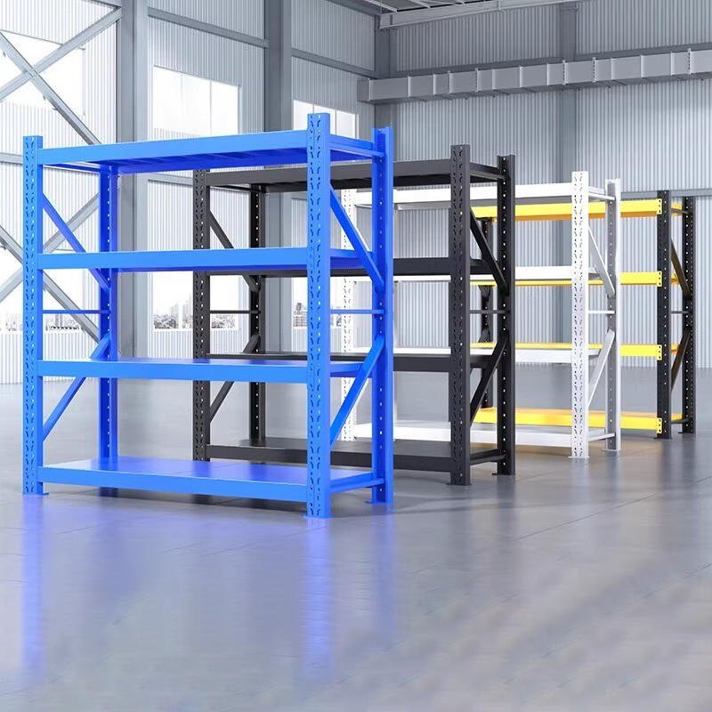 Robuuste magazijnstellingen en industriële opslagrekken met een hoog draagvermogen.