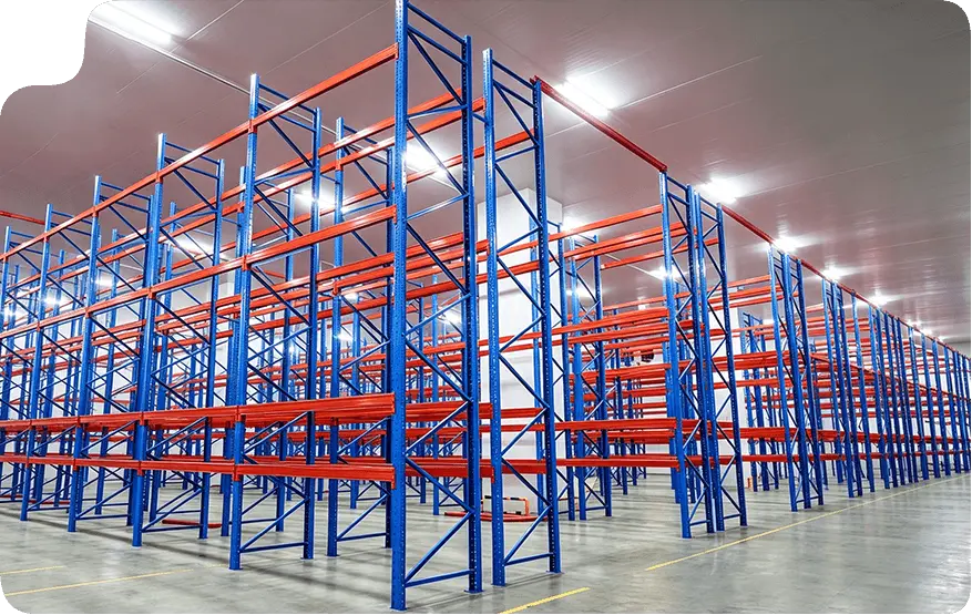 Koelhuis palletstellingen met hoge opslagdichtheid