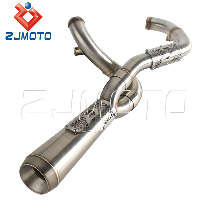 Uitlaatpijp voor motorfietsen Dyna Fat Bob/Low Rider/Super Glide/Wide Glide 2006-2017 | Premium doorngebogen roestvrij staal
