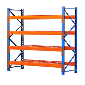 Op maat gemaakt, robuust 5-laags industrieel palletstellingsysteem, stalen magazijnopslagplank met metalen schappen, industrieel rek