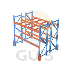 Robuust stalen magazijnrek met 5 lagen, palletopslagsysteem.