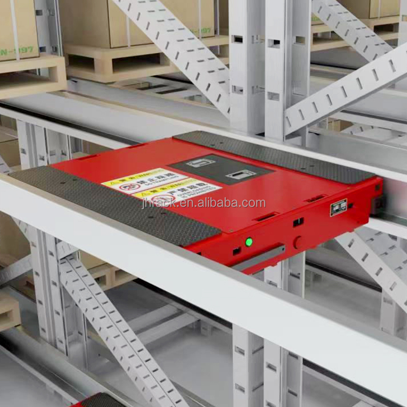 FIFO-systeem, shuttle-rack, radioshuttle, fabrikant van magazijnopslagrekken, verplaatsbare shuttle-palletstellingen.